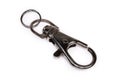 Metal swivel eye snap hook with split ring close-up