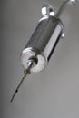 Metal syringe Royalty Free Stock Photo