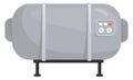 Metal tank. Cartoon liquid storage. Industrial container