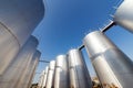 Metal tank in oil refinery