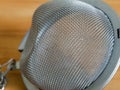 Metal tea strainer in full detail Royalty Free Stock Photo
