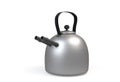 Metal teapot with gun barrel 3d illustration