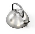 Metal teapot isolate