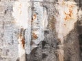 Metal texture. against the background of smudges of beige color, rust of a metal sheet. artist`s palette, creating natural shades