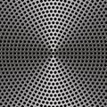 Metal texture background. Concentric steel plate with holes