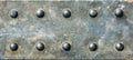 Metal Texture. Grunge background metal plate with screws Royalty Free Stock Photo