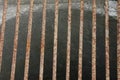 Metal texture from iron rusty brown grating rods Royalty Free Stock Photo
