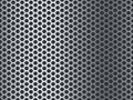 Metal texture pattern. Seamless steel plate, stainless mesh. Chrome hexagon grunge aluminum perforated mosaic finish Royalty Free Stock Photo