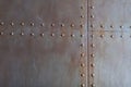 Metal texture with rivets Royalty Free Stock Photo