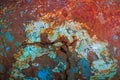 Metal texture rust, holey Royalty Free Stock Photo