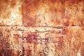 Metal texture, rusty metal with peeling paint, pieces of metal with welds. Background, copy space. Royalty Free Stock Photo