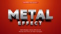 Metal Texture Text Effect Vector