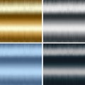 Metal textures collection, gold silver blue black