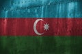 Metal texutre or bacground with Azerbaijan flag Royalty Free Stock Photo