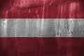 Metal texutre or background with Austria flag