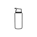 Metal thermos line simple logo design