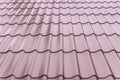 Metal tile roof house iron texture coating abstract steel pattern surface home background