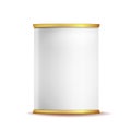 Tin Box Can Template Vector. 3d Realistic Empty Packaging Container Blank. Food Container. Isolated On White Background Royalty Free Stock Photo