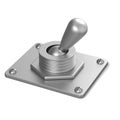 Metal toggle switch. 3D render