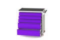 Metal tool cabinet on wheels with drawers. A convenient place for storing tools and spare parts. Metal furniture. 3D-model render Royalty Free Stock Photo