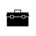 Metal toolbox silhouette icon