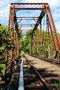 Metal train bridge Royalty Free Stock Photo