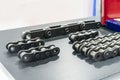 Metal transmission power chain for various industrial machine manufacturing line production vehicle and transportation on table