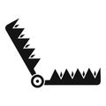 Metal trap icon, simple style