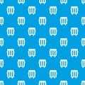 Metal trashcan pattern seamless blue