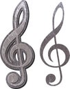 Metal treble clef