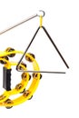 Metal triangle, percussion musical instrument, easy to use for orchestras and ensembles