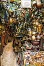 Metal trinkets stall in Souk, Old City, Jerusalem
