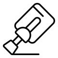Metal trowel icon outline vector. Cement stone Royalty Free Stock Photo