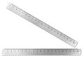Metal twenty centimetres ruller isolated Royalty Free Stock Photo