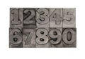 Metal type numbers 2 Royalty Free Stock Photo