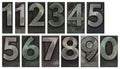 Metal type numbers Royalty Free Stock Photo