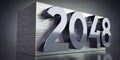 2048 - metal typographical concept Royalty Free Stock Photo
