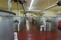 Metal vats in bourbon distillery Royalty Free Stock Photo