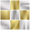 Metal vector textures set Royalty Free Stock Photo
