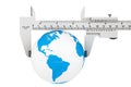 Metal Vernier Caliper with Earth Globe