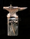 Metal vintage blacksmith anvil to forge weapons