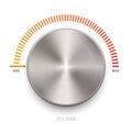 Metal volume sound button Royalty Free Stock Photo