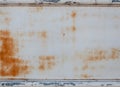 Metal wall with rust and border for background Royalty Free Stock Photo