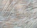 Metal wall texture with scratches, cold colors, closeup