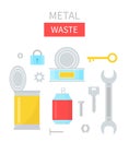 Metal waste vector illustration.