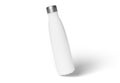 Metal water bottle mockup on white background. Sport insulated drink template Royalty Free Stock Photo
