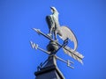 Metal weather vane with chicken