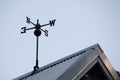 Weather vane on the roof