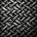 Metal weave pattern on black background. 3d rendering. Computer digital drawing