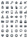 Metal web and multimedia icons